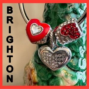 ❤️ BRIGHTON HEART BEADS & DROP HEART CHARM TRIO BUNDLE